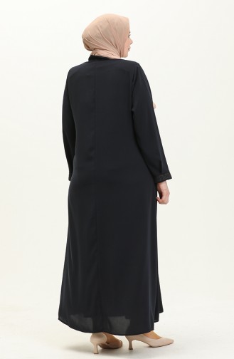 Navy Blue Abaya 3008-02