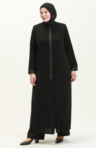 Plus Size Abaya 3010-01 Black 3010-01
