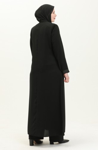 Abaya in Übergröße 3010-01 Schwarz 3010-01