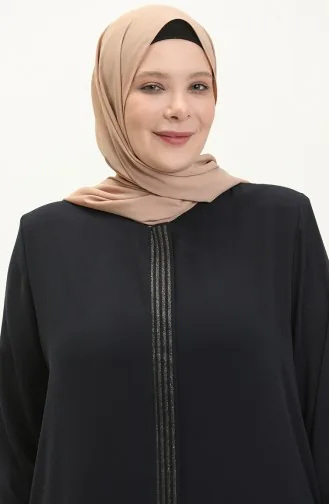 Plus Size Abaya 3010-02 Navy Blue 3010-02