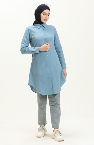 Buttoned Tunic 2514-01 Indigo 2514-01