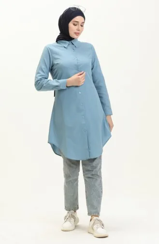 Buttoned Tunic 2514-01 Indigo 2514-01