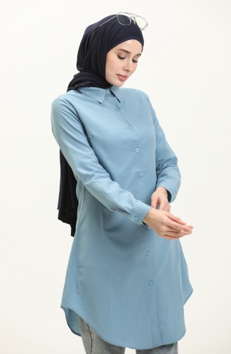 Buttoned Tunic 2514-01 Indigo 2514-01