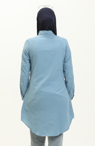 Buttoned Tunic 2514-01 Indigo 2514-01