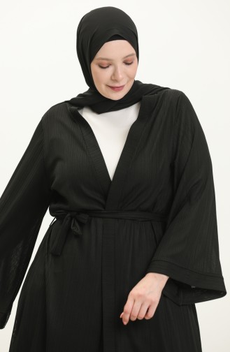 Kimono in Übergrößen 4705-01 Schwarz 4705-01