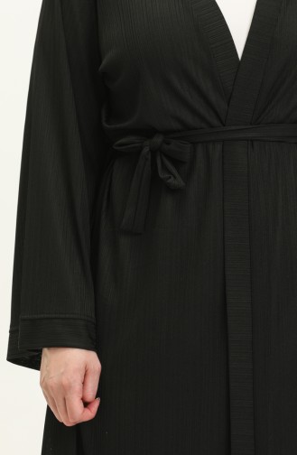 Büyük Beden Kimono 4705-01 Siyah