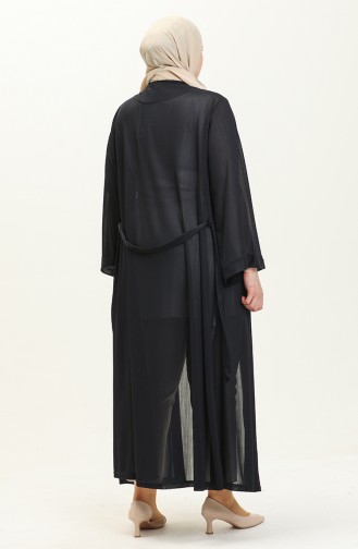 Büyük Beden Kimono 4705-02 Lacivert