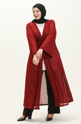 Büyük Beden Kimono 4705-05 Bordo