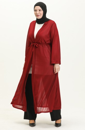 Büyük Beden Kimono 4705-05 Bordo