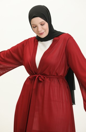 Plus Size Kimono 4705-05 Claret Red 4705-05