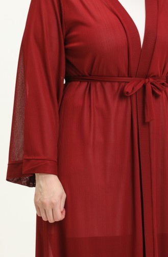 Büyük Beden Kimono 4705-05 Bordo