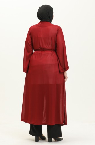 Plus Size Kimono 4705-05 Claret Red 4705-05