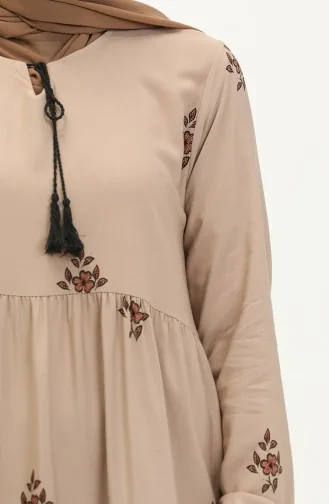 Gemustertes Viskosekleid 4083-08 Nerz 4083-08
