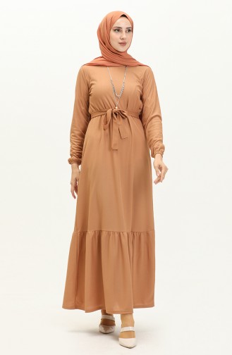 Dark Beige İslamitische Jurk 1784-10