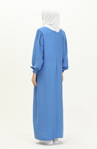 Aerobin Stoff besticktes Kleid 24Y8953-01 Blau 24Y8953-01