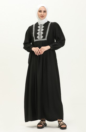 Aerobin Fabric Embroidered Dress 24Y8953-03 Black 24Y8953-03