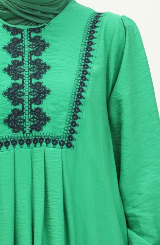 Aerobin Fabric Embroidered Dress 24y8953-04 Green 24Y8953-04