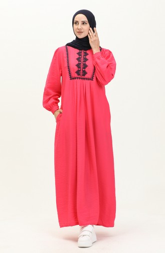 Robe Brodée en Tissu Aerobin 24Y8953-05 Fushia 24Y8953-05