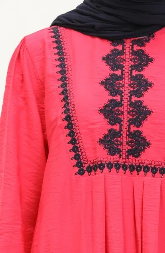 Aerobin Stoff besticktes Kleid 24Y8953-05 Fuchsia 24Y8953-05