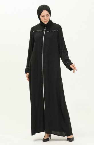 Zippered Abaya 24Y8843-01 Black 24Y8843-01