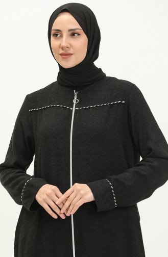 Zippered Abaya 24Y8843-01 Black 24Y8843-01