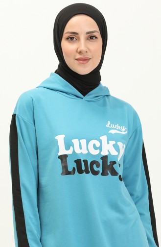 Lucky Baskılı İkili Takım 506 Mavi