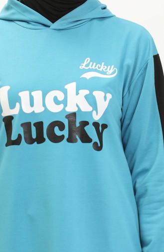 Lucky Baskılı İkili Takım 506 Mavi