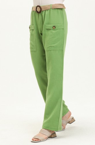 Pocket Straw Belt Pants 6101-06 Green 6101-06