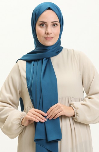 Nursema Châle Soie Sable 81001-42 Bleu Pétrole 81001-42