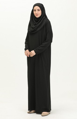 Schwarz Hijab Kleider 6717