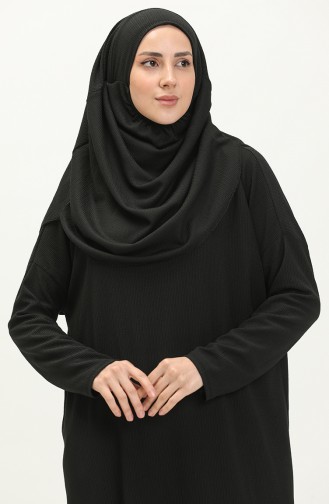 Schwarz Hijab Kleider 6717