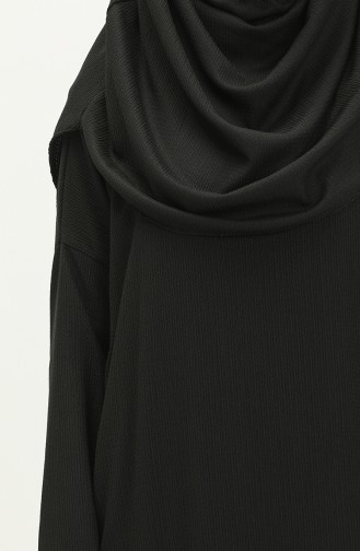 Schwarz Hijab Kleider 6717