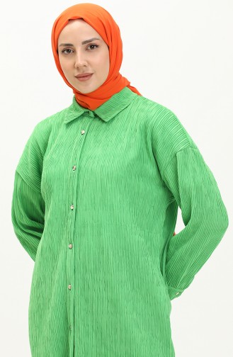 Piliseli Tunik Pantolon İkili Takım 9189-01 Yeşil