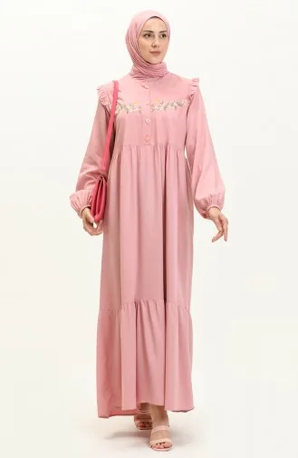 Nakışlı Belmando Elbise 22Y8727-09 Pembe