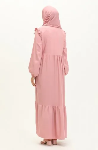 Nakışlı Belmando Elbise 22Y8727-09 Pembe