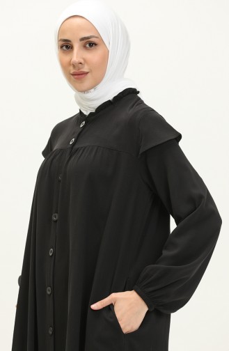 Kleid mit Gummizug 24Y8729-06 Schwarz 24Y8729-06