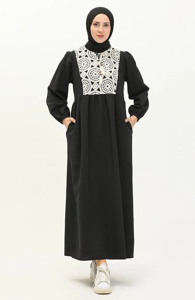 Robe En Dentelle 24Y8886-02 Noir 24Y8886-02