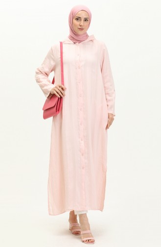 Hooded Long Tunic 24Y8845-02 Salmon 24Y8845-02