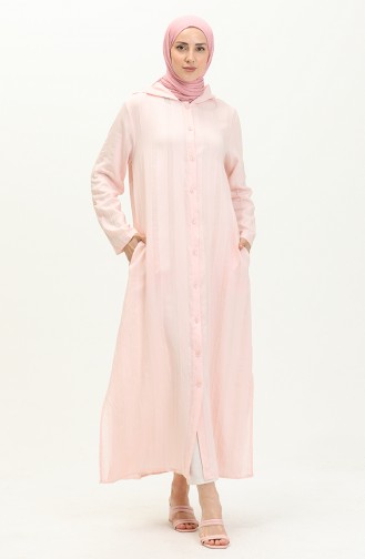 Hooded Long Tunic 24Y8845-02 Salmon 24Y8845-02