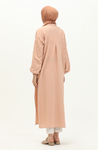 Linen Embroidered Long Tunic 24Y8971-05 Light Dusty Rose 24Y8971-05