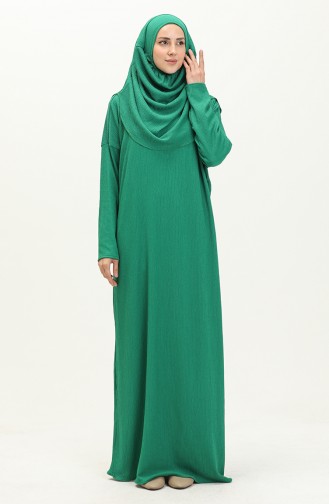 Green Hijab Dress 6718