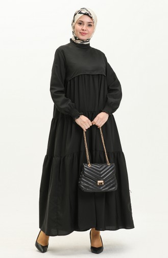 Black Hijab Dress 3751