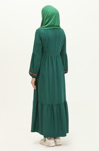 Embroidered Belmando Dress 24Y8856-02 Emerald Green 24Y8856-02