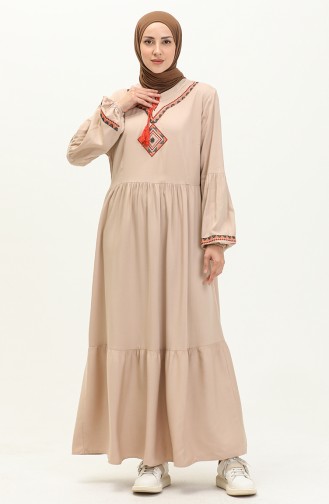 Robe Belmando Brodée 24Y8856-05 Beige 24Y8856-05