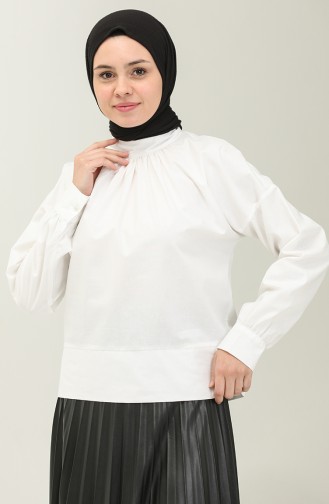 Weiß Bluse 0011-01