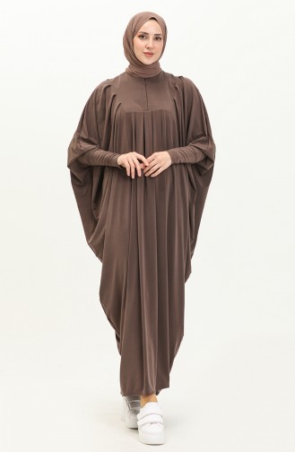 Oya Pleated Detail Sandy Dress 238446-03 Dark Mink 238446-03