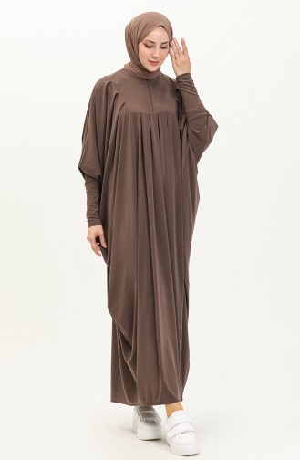 Oya Pleated Detail Sandy Dress 238446-03 Dark Mink 238446-03