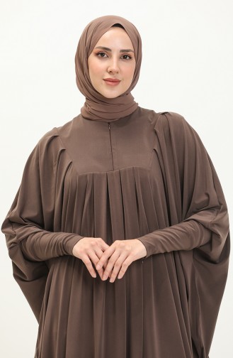 Oya Pleated Detail Sandy Dress 238446-03 Dark Mink 238446-03
