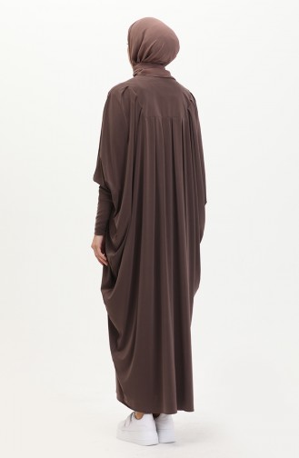 Oya Pleated Detail Sandy Dress 238446-03 Dark Mink 238446-03