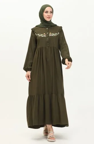 Besticktes Belmando-Kleid 22Y8727-01 Dunkles Khaki 22Y8727-01